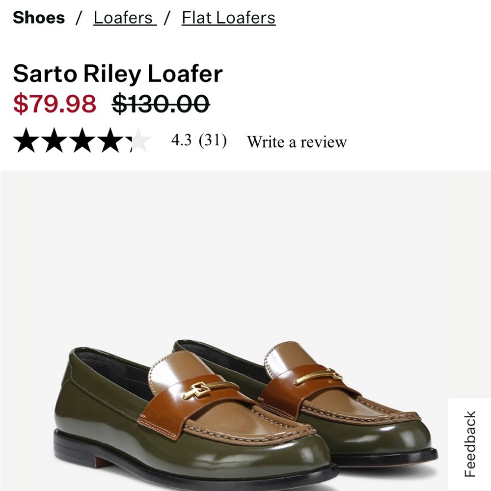 Riley Women’ s Loafer - Olive and Brown